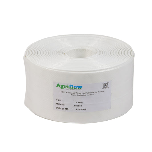 Agriflow HDPE Lapeta Tube Pipe 2.5 inch 60m with Repair Kit
